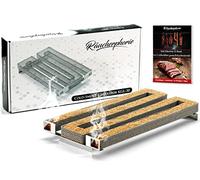 Räucherphorie® Griglia per affumicatura a freddo XL - Robusto generatore di fumo freddo in acciaio inox + e-book per affumicatura extra lungo nel forno, barbecue, affumicatore - accessori premium