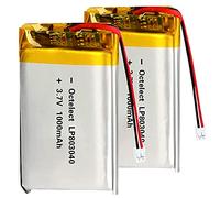 RAEWSTCO 2PCS 3.7V 1000mAh 803040 Lipo Batteria ricaricabile agli ioni di litio polimero con connettore JST