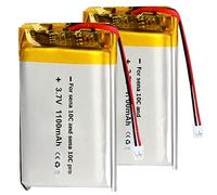 RAEWSTCO 3.7v 2PCS 803040 1100mAh Lithium ion batteria Sostituzione per sena 10C e sena 10C pro Motorcycle Bluetooth Camera Bluetooth Headset