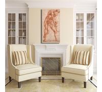 Raffaello giovane porta un vecchio quadro stampa tela dipinto telaio arredo casa