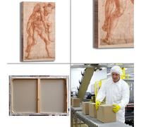 Raffaello giovane porta un vecchio quadro stampa tela dipinto telaio arredo casa