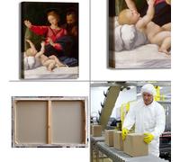 Raffaello la sacra famiglia quadro stampa tela dipinto telaio arredo casa