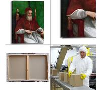 Raffaello ritratto Papa Giulio II quadro stampa tela dipinto telaio arredo casa