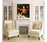 Raffaello Sacra Famiglia II Madonna del Velo stampa tela dipinto telaio arredo