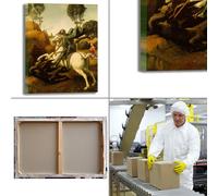 Raffaello san Giorgio e il drago quadro stampa tela dipinto telaio arredo casa