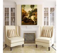 Raffaello san Giorgio e il drago quadro stampa tela dipinto telaio arredo casa