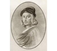 Raffaello Sanzio da Urbino conosciuto anche come Raphael 1483-1520, pittore e architetto italiano, illustrazione di Gordon Ross artista e illustratore americano (1873-1946) di Living Biographies of