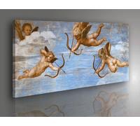 RAFFAELLO SANZIO GALATEA ANGELI QUADRO CAPEZZALE STAMPA SU TELA COTONE