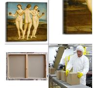 Raffaello tre grazie design quadro stampa tela dipinto telaio arredo casa