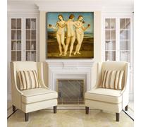 Raffaello tre grazie design quadro stampa tela dipinto telaio arredo casa
