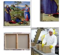 Raffaello visione di un cavaliere quadro stampa tela dipinto telaio arredo casa