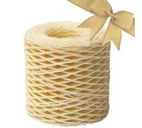 Raffia Ribbon - Eco-Friendly Natural Raffia Yarn for Wrapping | Versatile Raffiia Straw Ribbon | Diyy Straw Hat Craft Material for Gift Packing, Weaving, and Handmade Creations