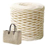 Raffia Ribbon - Eco-Friendly Natural Raffia Yarn for Wrapping | Versatile Raffiia Straw Ribbon | Diyy Straw Hat Craft Material for Gift Packing, Weaving, and Handmade Creations