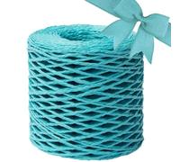 Raffia Ribbon - Fallo all'uncinetto, cortili Colore naturale Rafia | Texture opache a filo in maglia, nastro di carta creativa per da per feste, giocattoli decorativi per cappelli fai -da -t