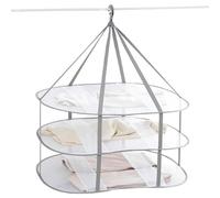 Raffichi di asciugatura in rete - asciugatrice pieghevole a sospensione | Raccolto di asciugatura maglione, bianco e grigio portatile a 2 strati 30.31x24.02x25.59 pollici o 3 strati 30.31x24.02x30.71