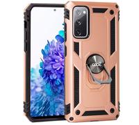 Raffinata custodia rigida con anello in oro rosa per Samsung Galaxy S20 FE