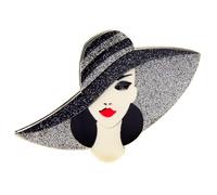 Raffinata spilla da donna in acrilico, spilla da bavero alla moda, accessori per abiti, ideale per regali per matrimoni, compleanni e San Valentino