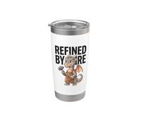 Raffinati Dal Fuoco Creature Mitiche Fantasy Drago Fabbro Bicchiere termico in acciaio inox doppia parete