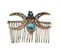 Raffinato pettine per capelli con mezzaluna verde, versatile pettine per capelli