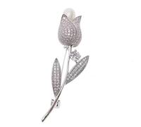 Raffinato set di spille da donna a forma di rosa con strass e corpetto di perle, elegante spilla decorativa per tutte le occasioni