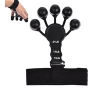 Rafforzamento delle dita, allenatore di forza delle dita, allenatore di forza | Esercizio professionale per dita regolabile a 6 livelli di resistenza per esercizi di chitarra, aiuto per il fitness,
