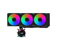 LIANLI Kit di raffreddamento ad acqua semplice, HydroShift II, LCD-C, 360CL, nero, display LCD IPS rotondo da 2,1", utilizza UNIFAN CL120 Wireless, Rivenditore autorizzato giapponese
