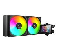 Mars Gaming ML-VISION240, Raffreddamento a Liquido AIO, TDP 500W, 2x Ventole ARGB con Nucleo in Rame e Alluminio FDB, Schermo LCD IPS 4:3 Rotazione a 360° e Software, Multisocket Universale, Nero