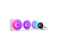 NZXT Kraken Elite 420 RGB - Dissipatore CPU AIO 420mm, LCD - Bianco | AIO RGB 420mm flagship con LCD da 2.36 pollici e ventola F420 RGB Core. Il dissipatore più potente, gestito via CAM.