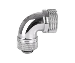Raffreddamento ad acqua - pezzo a gomito Thermaltake Pacific G1/4 tubo PETG compressione 90 gradi 16mm OD - Cromo