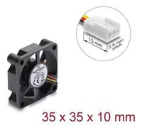 Raffreddamento Aria Delock 12 V 35x35x10 mm Compatto Nero PC Lüfter