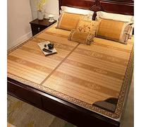 Raffreddamento Bamboo Bed Mat Estate Rattan Materasso Pad Traspirante Semplice Doppio Sleeping Mat Liscio Paglia Estate Biancheria da letto 180x200cm Eco-Friendly Cool Pad