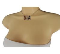 Raffreddamento Donna Metallo Argento Catena Moda Collana USA Stati Uniti Jewelry