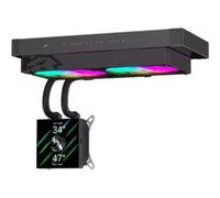 Raffreddamento Liquido GameMax Glacier 240 LCD BK 240mm 2 Ventole Nero