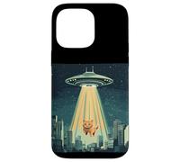 Raffreddare Beam Meow Up con divertenti avventure UFO Custodia per iPhone 14 Pro Max