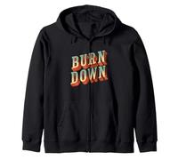 Raffreddare Burn it Down Emblema Felpa con Cappuccio