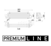 Raffreddatore a bassa temperatura, raffreddatore dell'aria di sovralimentazione MAHLE CI 610 000P