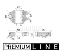 Raffreddatore a bassa temperatura, raffreddatore dell'aria di sovralimentazione MAHLE CI 618 000P