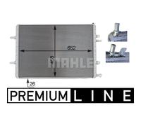 Intercooler CIR 3 000P MAHLE per AUDI A8 D4