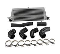 Raffreddatore aria turbo Per Cooper S Standard e JCW R55/56/57/58/59/60/61 1.6L Kit turbo intercooler e tubo sovralimentazione Scambiatore aria-aria(Silver)