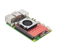 Raffreddatore attivo per Raspberry Pi 5 | Per ventola di raffreddamento PWM dissipatore di calore in rame | DC 5 V 4 pin intestazione ventola 3007 ventilatore radiale 7800 giri/min | accessorio di