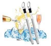 Raffreddatore Bottiglie di Vino con Rod di Raffreddamento, 2 Pezzi Bar di Raffreddamento per Bottiglie di Vino in Acciaio Inox Regalo per gli amanti del vino