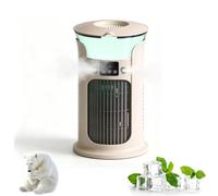 Raffreddatore D'Air Silenzioso Ad Evaporazione, Raffreddamento Con Nebbia Fredda, 3 Velocità Di Ventilazione, Serbatoio D'Acqua Da 880ml, Senza Tubo Di Scarico, Per Camera, Ufficio, Campeggio (Bianco)
