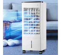 Raffreddatore d'aria evaporativo con oscillazione, soluzione di raffreddamento portatile per spazi interni, con velocità multiple, modalità, timer, grande serbatoio dell'acqua e telecomando