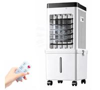 Raffreddatore d'Aria Evaporativo con Telecomando, Raffrescatori con 3 Velocità, Serbatoio dell'Acqua da 15 Litri, Timer da 7,5 Ore e Flusso d'Aria ad Ampio Angolo di 90°
