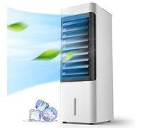 Raffreddatore d'Aria evaporativo Condizionatori mobili Raffreddamento, umidificatore e purificatore, Silenzioso, 3 velocità 3 modalità Oscillazione Automatica Timer 12 Ore per casa, Ufficio (4,8 X