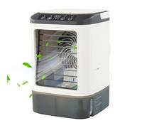 Raffreddatore d'aria evaporativo - Mini condizionatore d'aria personale portatile | Umidificatore desktop USB | Ventilatore del circolatore d'aria | Ventilatore display a LED a 3 velocità a