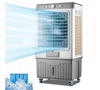 Raffreddatore d'aria evaporativo portatile con telecomando, dispositivo di raffreddamento ad alta efficienza energetica, ventola per scatola di ghiaccio da 60 litri per ufficio domestico, oscillazione