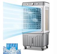 Raffreddatore d'aria evaporativo portatile con telecomando, dispositivo di raffreddamento ad alta efficienza energetica, ventola per scatola di ghiaccio da 60 litri per ufficio domestico, oscillazione