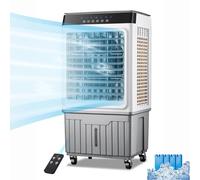 Raffreddatore d'aria evaporativo portatile con telecomando, dispositivo di raffreddamento ad alta efficienza energetica, ventola per scatola di ghiaccio da 60 litri per ufficio domestico, oscillazione