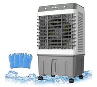Raffreddatore d'aria evaporativo portatile, ventola di raffreddamento industriale, oscillante a 120°, grande serbatoio d'acqua Cpacity, per uso commerciale (46 x 34 x 85 cm)